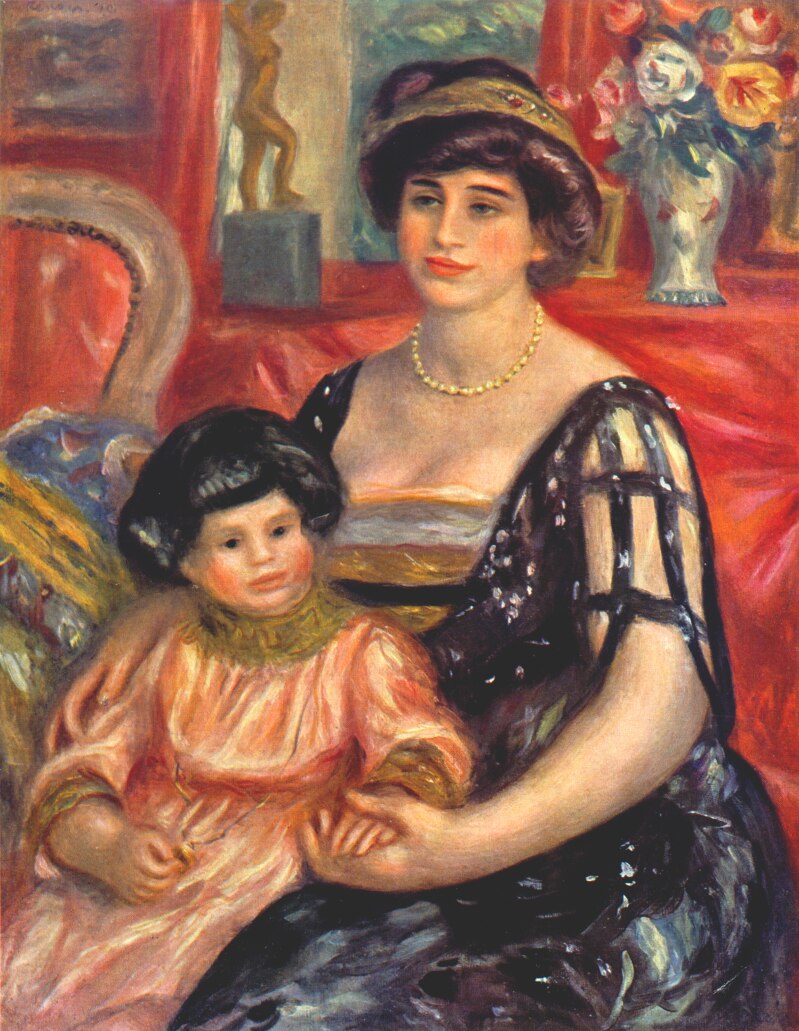 Portrait of madame Duberville with her son Henri 1910